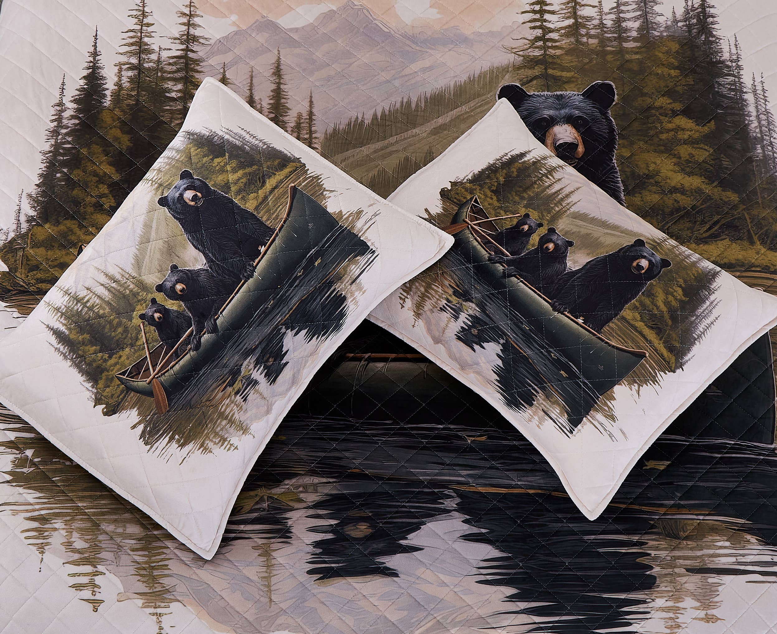 Duke Imports - Wholesale Bedding Set - "Three Bears" Micromink Designer Microfiber Quilt Set2