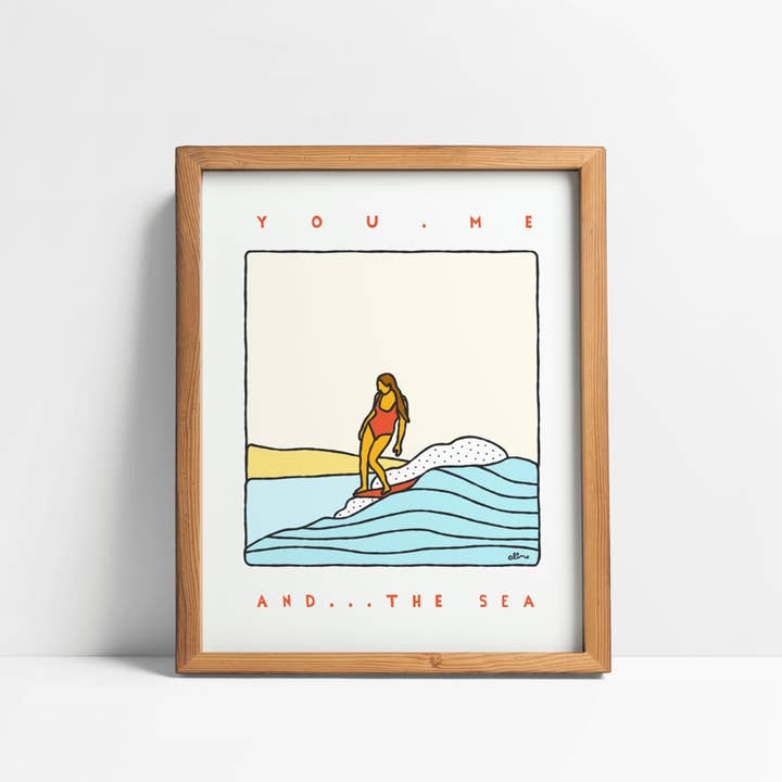 You. Me And The Sea Art Print for wholesale by Alimo