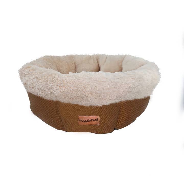 HugglePets Donut Dog Bed - Chocolate & Latte for wholesale by HugglePets