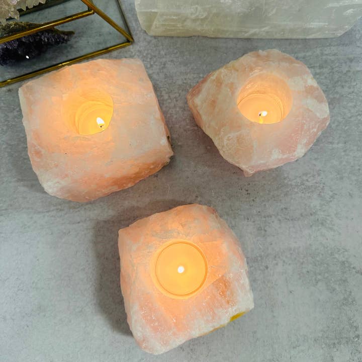 Rock Paradise - Wholesale Candle Holder - Rose Quartz Crystal Candle Holder