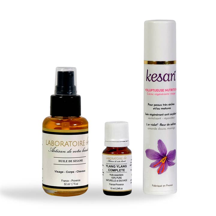 Pacote de conforto facial - voluptuoso, gergelim, ylang por atacado de 4E Cosmétique Bio