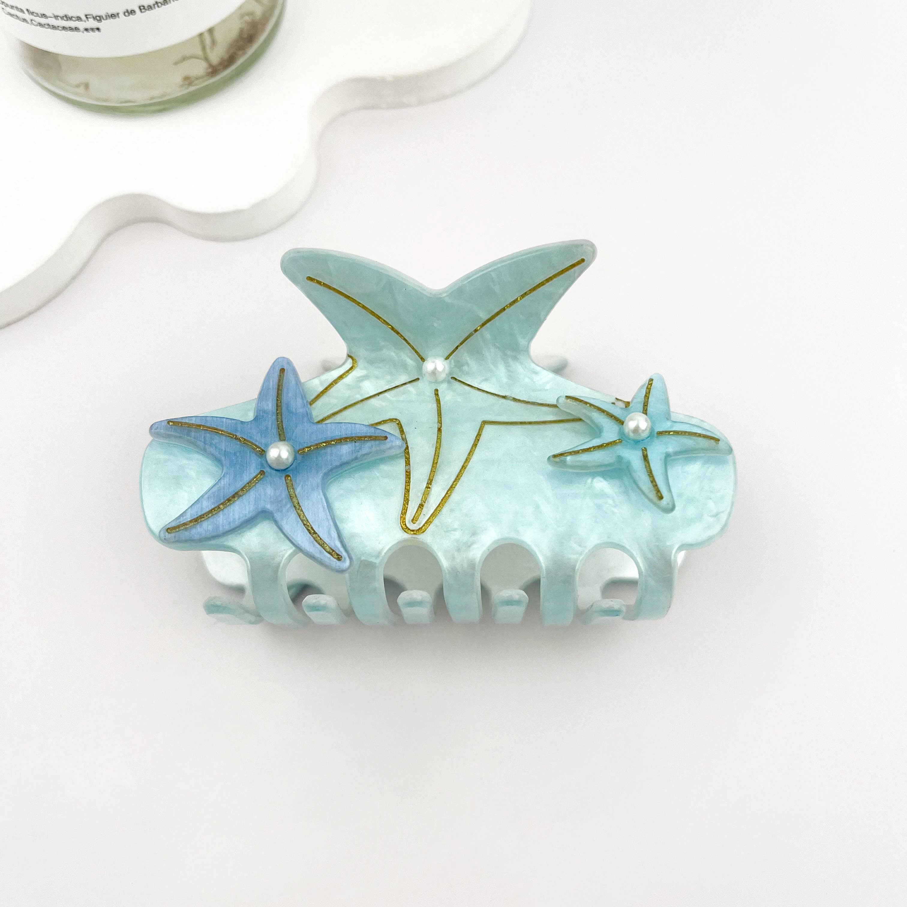 mildstyles - Wholesale Hair Clip - Women's - Iridescent Pearl Starfish Hair Claw Clip – Ocean Fantasy13