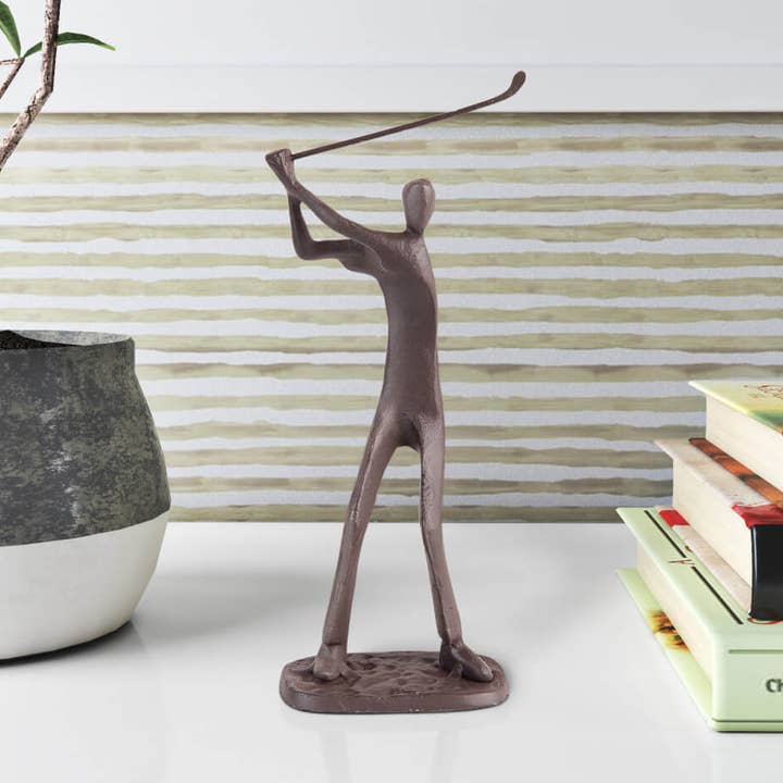 Golfer Cast Iron Sculpture for wholesale by Danya B