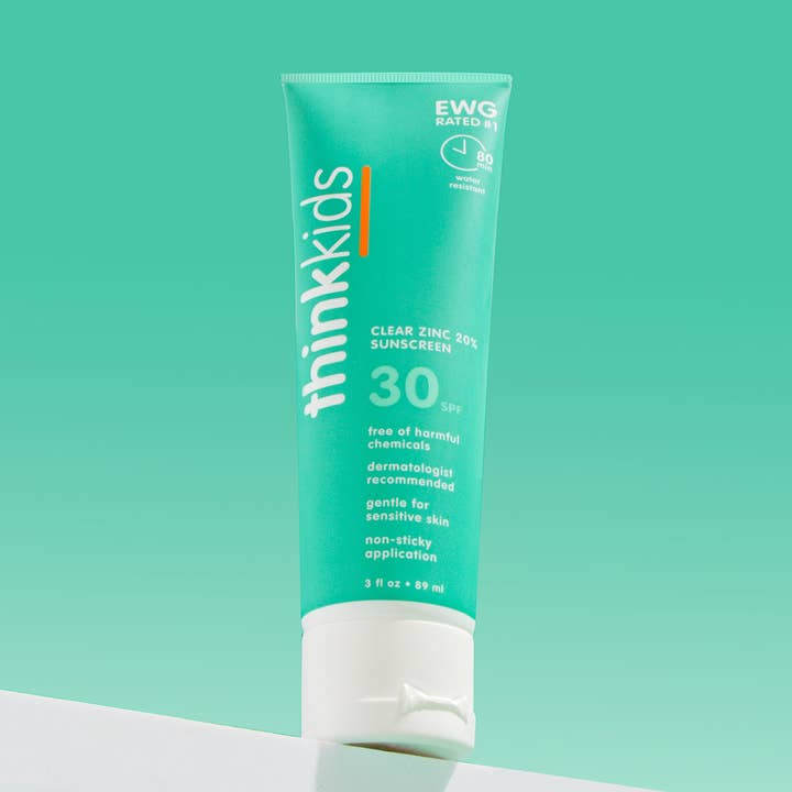 Think Kids SPF 30 Clear Zinc Sunscreen (3oz), EWG Rated #1 for wholesale by Think