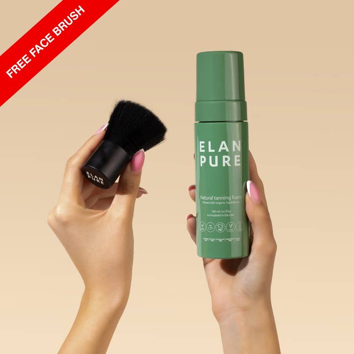 Niet-giftige zelfbruiner (inclusief bruiningsborstel) voor wholesale door Elan Pure