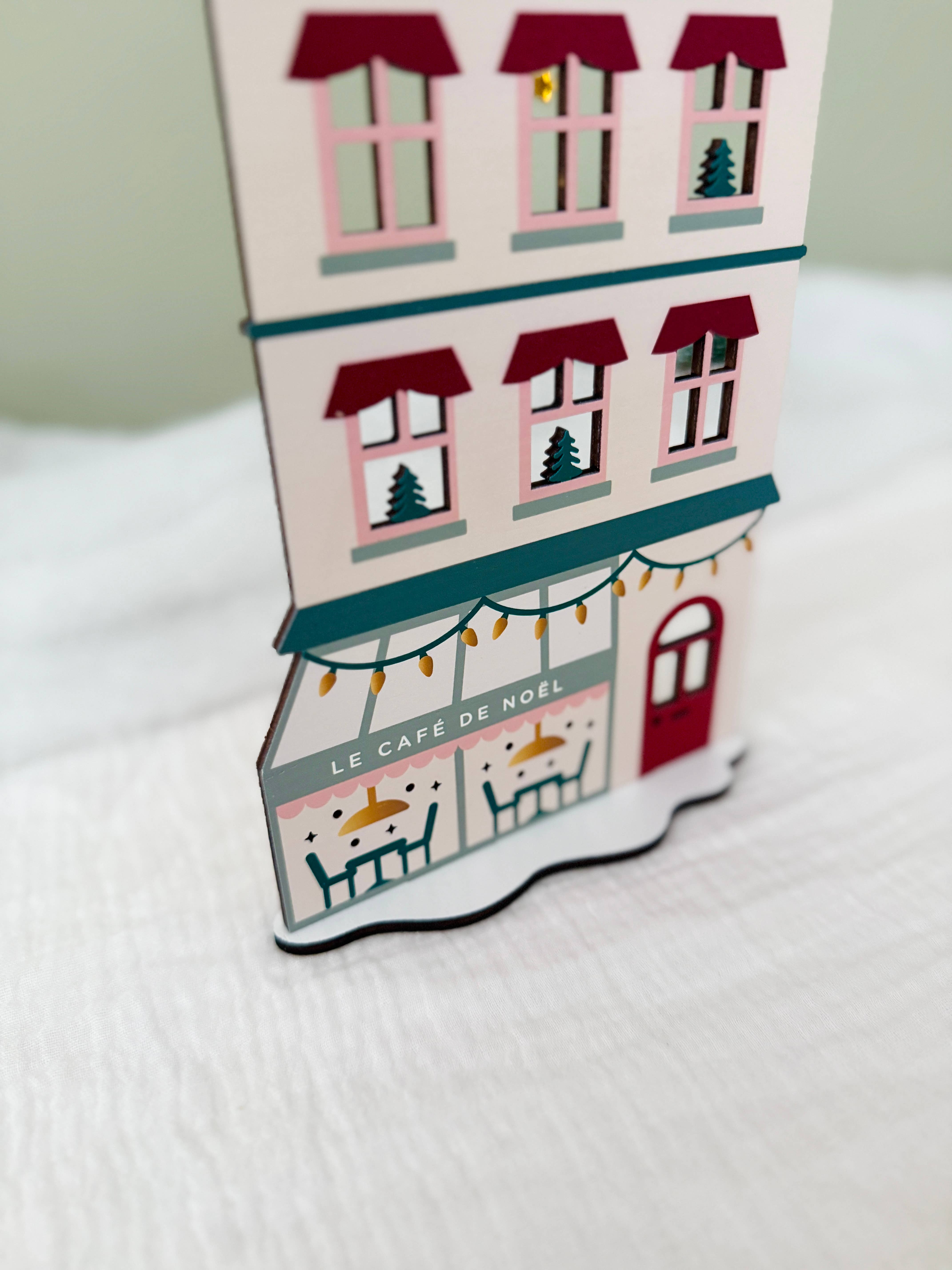 Print Your Love - Wholesale Christmas Decoration - Christmas house in painted wood - Mini Christmas world4