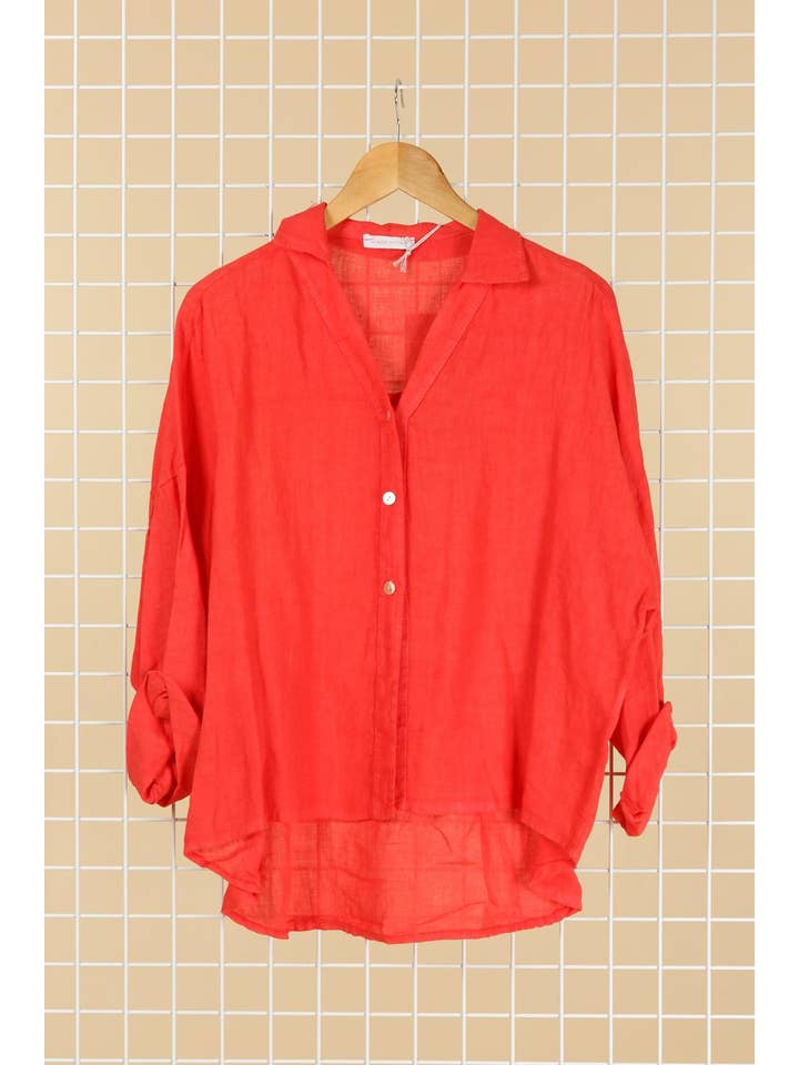 la maison des fibres naturelles - Wholesale Buttoned-down shirt β Women's - linen shirt 6209841