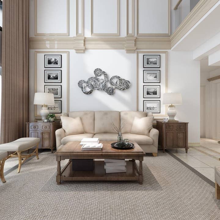 Silver Viggo Metal Wall Art for wholesale by Peterson Housewares & Artwares