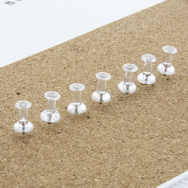 Luna Office Supply - Everyday Essential - Wholesale Push Pin - Clear Transparent Push Pins - Pack of 100