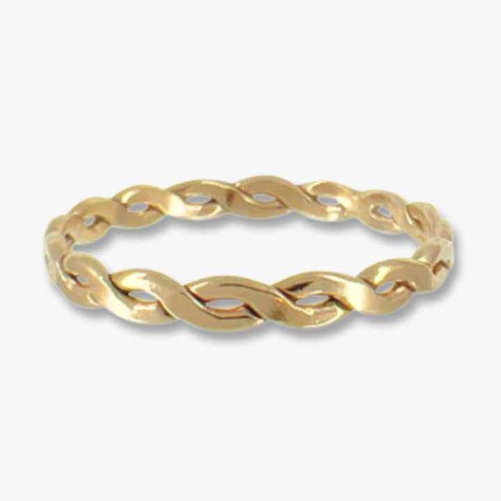 XO Hanalei – Großhandel Band/Stapelring – Mit 14-karätigem Gold gefüllter gewebter Ring3