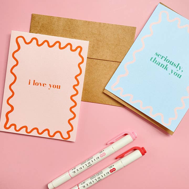 All My Love Stationery – wholesale Stationery/notecard set – Entire Squiggle Card Collection3
