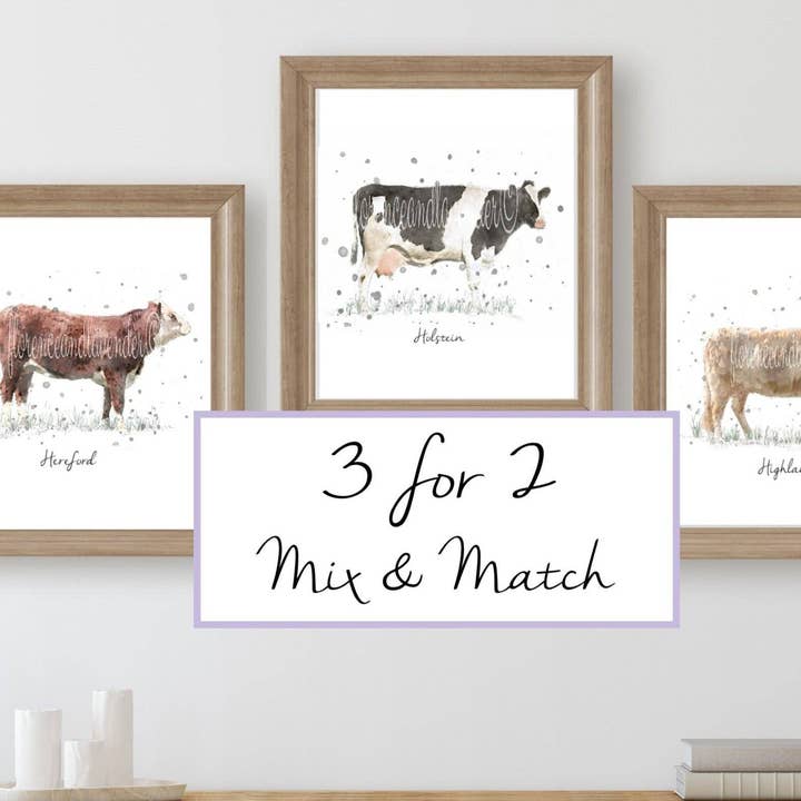 Cow Collection - 3 for 2 for wholesale by Florence & Lavender