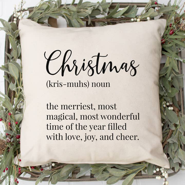 Weihnachts-Definition-Wurfkissen für den Großhandel von Emma and the Bean