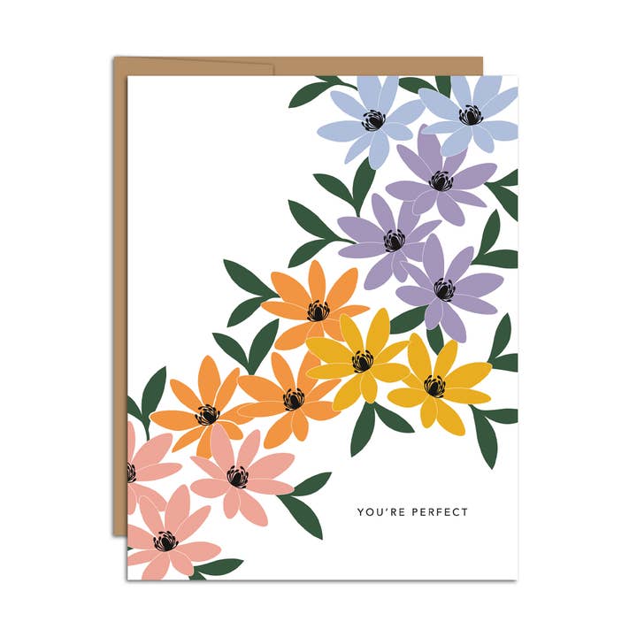 You're Perfect Rainbow Card | Greeting Card for wholesale by HAZELMADE® Tea Towels + Gifts