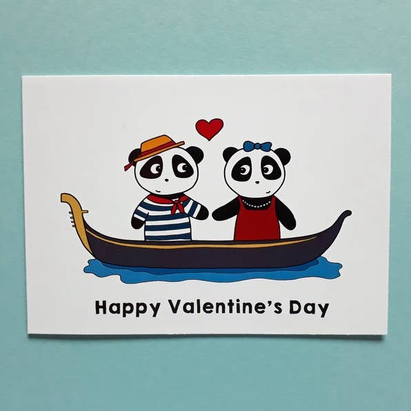Panda-Karte zum Valentinstag für den Großhandel von Penguin Parade