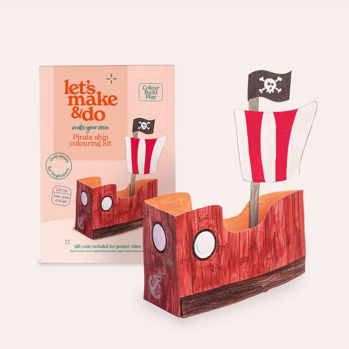 Pirate Ship Colouring Kit for wholesale by Let's Make & Do