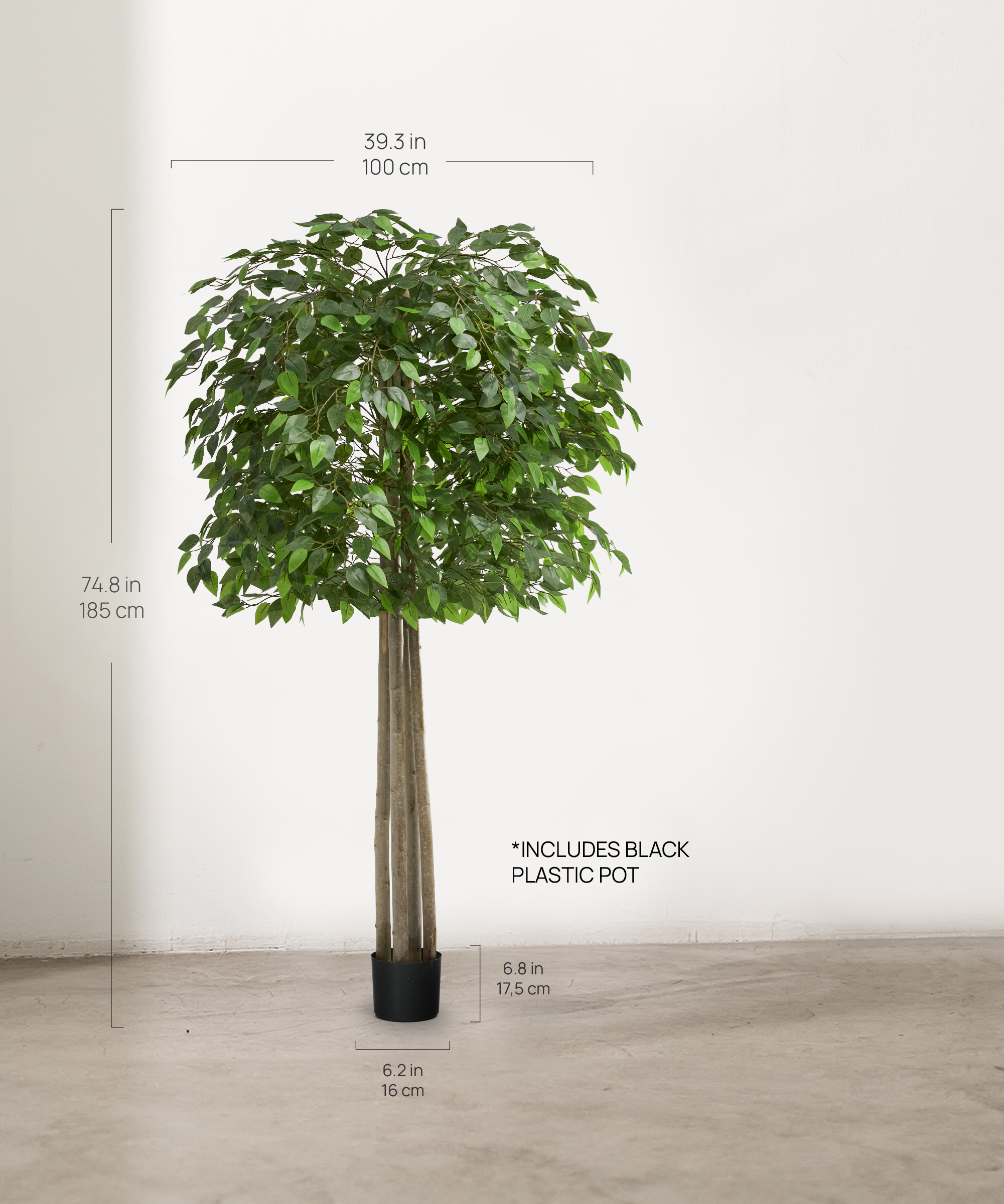 Maia Shop - Wholesale Artificial Plant - Excelsior Artificial Ficus 190 cm4