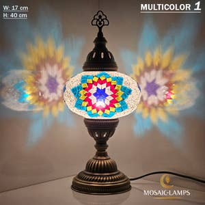 Turkish Mosaic Lamp Big Hookah Style 