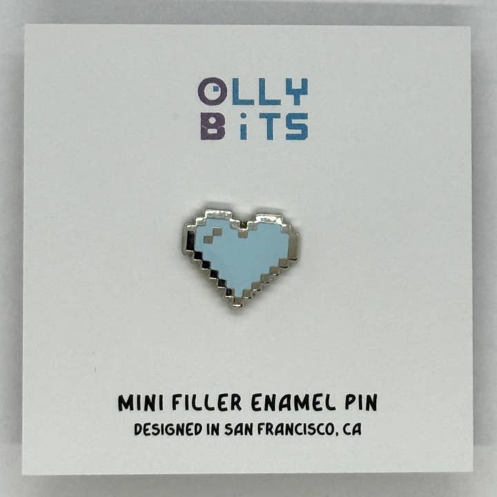 Ollybits Pixel Art - Wholesale Lapel Pin/Button - Pastel Mini Filler Pixel Art Heart Enamel Pins3
