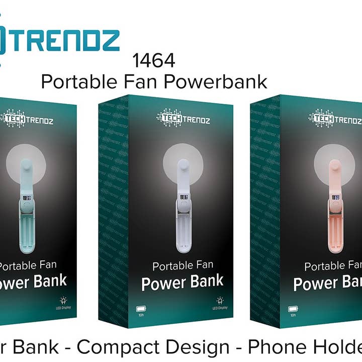 Ventilateur portable avec batterie externe pour la vente par Tech Trendz
