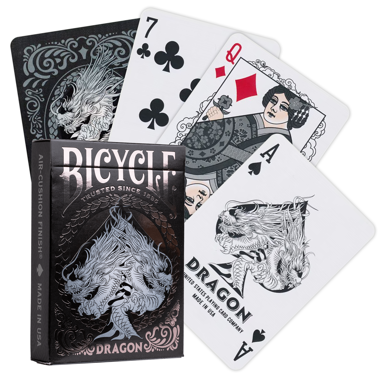 Cardshouse - Venta al por mayor Baraja de cartas - Cartas de juego Dragon de Bicycle (negro)0