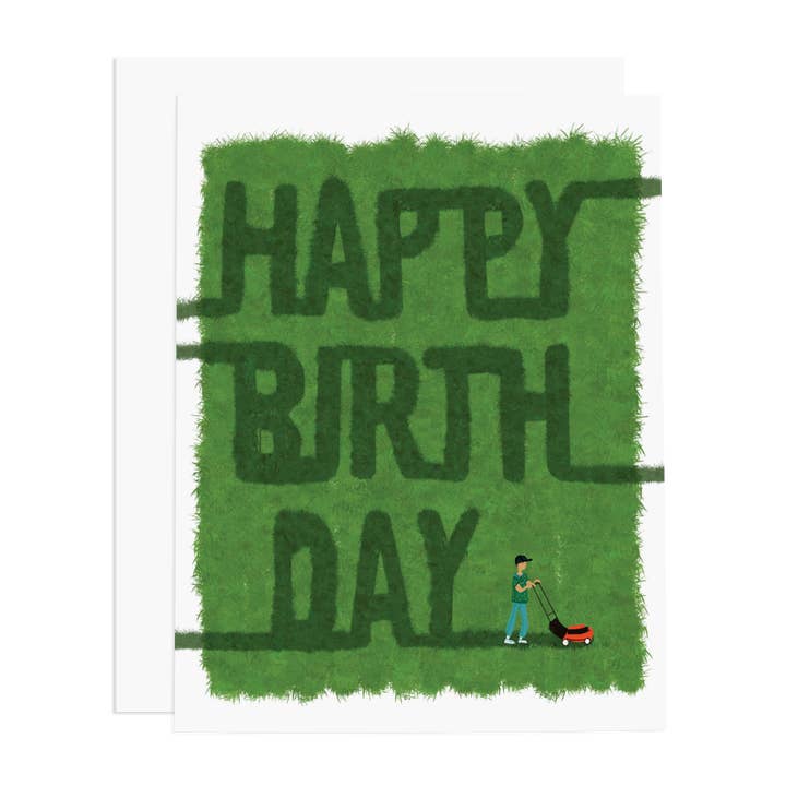 Mower Greeting Card for wholesale by Ramus & Co.