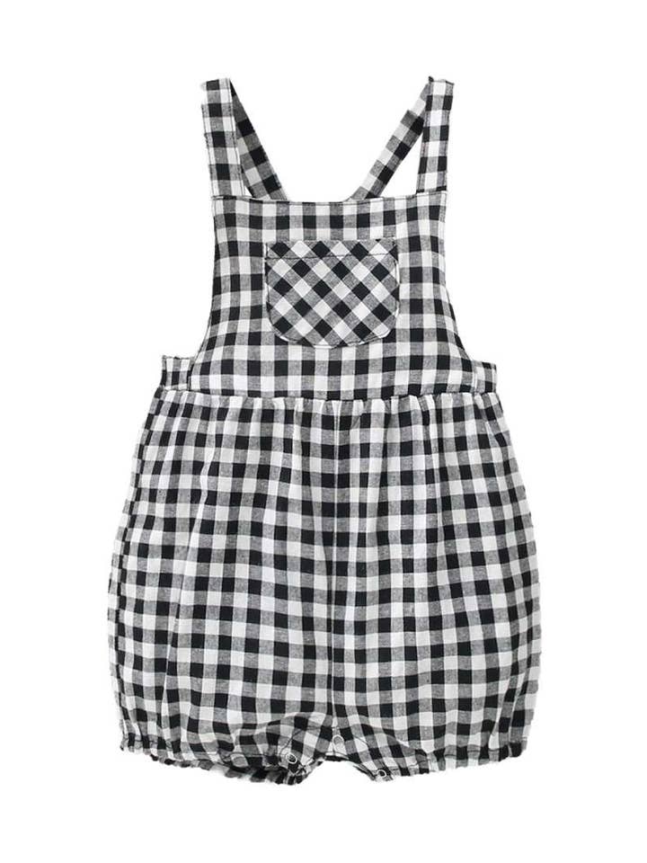 Slabbetje voor babyjongens in Vichy, zwart en wit met zak voor wholesale door Dadati