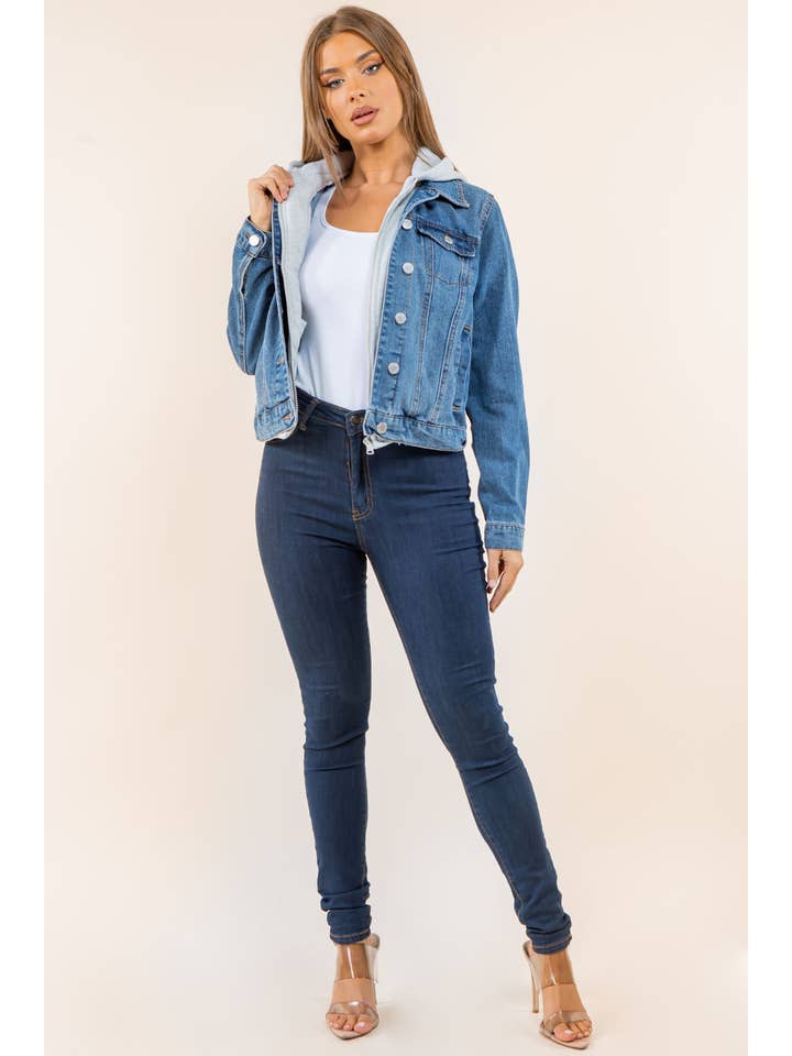 Veracci - Wholesale Denim Jacket - Women's - SWEATSHIRT HOODED DENIM JACKET6