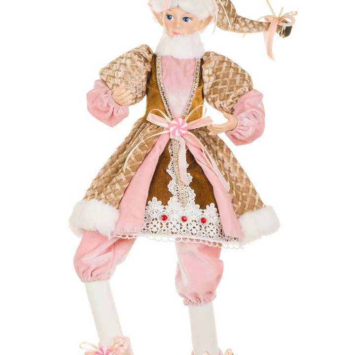 NEW-Pink/Gold Elf Figurine With Doily Accents and other Purchase Wholesale gold doilies. Free Returns & Net 60 Terms on Faire trending on Faire.
