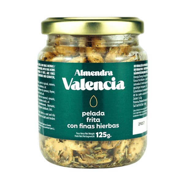 The French Farm - Wholesale Nuts - Valencia Almond, Blanched, Fried & with Fine Herbs 4.23oz
