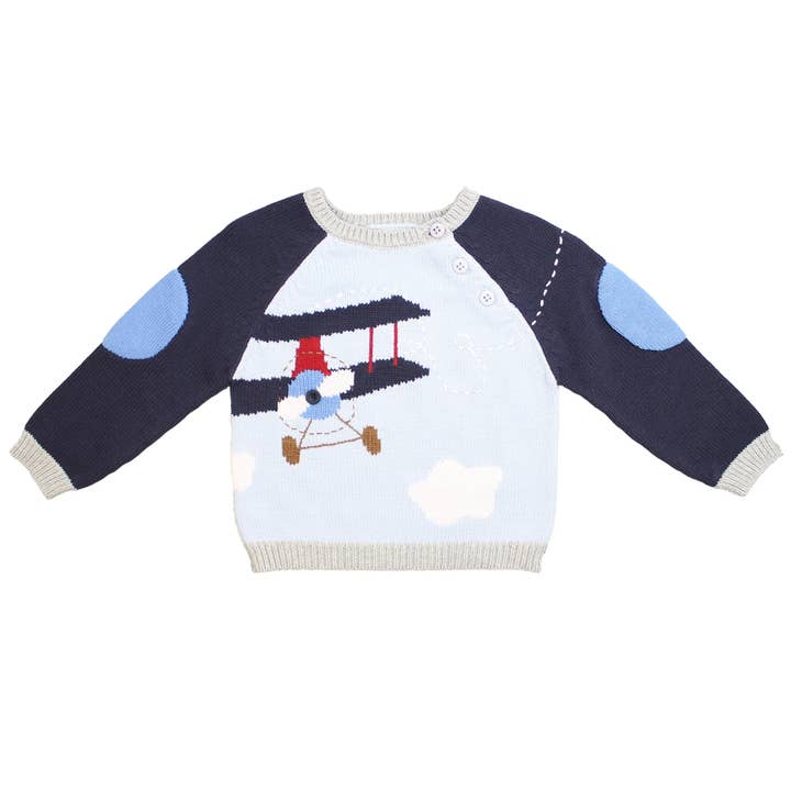 Petit Ami & Zubels - Wholesale Knit Sweater - Baby - Airplane Knit Sweater