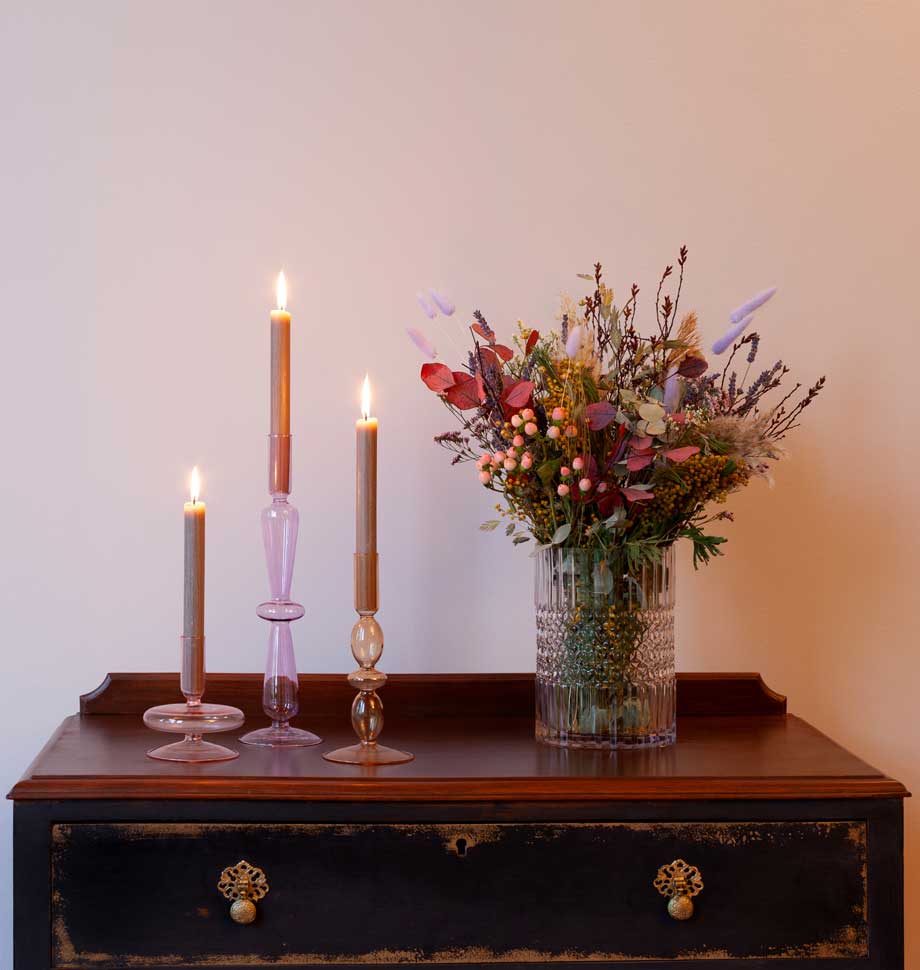 Shearer Candles - Venta al por mayor Velas cónicas/candeleros - Velas de mesa taupe de 20 cm (8 pulgadas) pack de 201