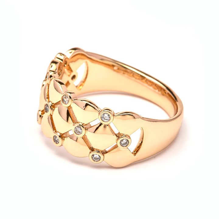 Anillo Luxenter de Circonita Brillante acabado en oro amarillo de 18k - Verolt for wholesale by Luxenter