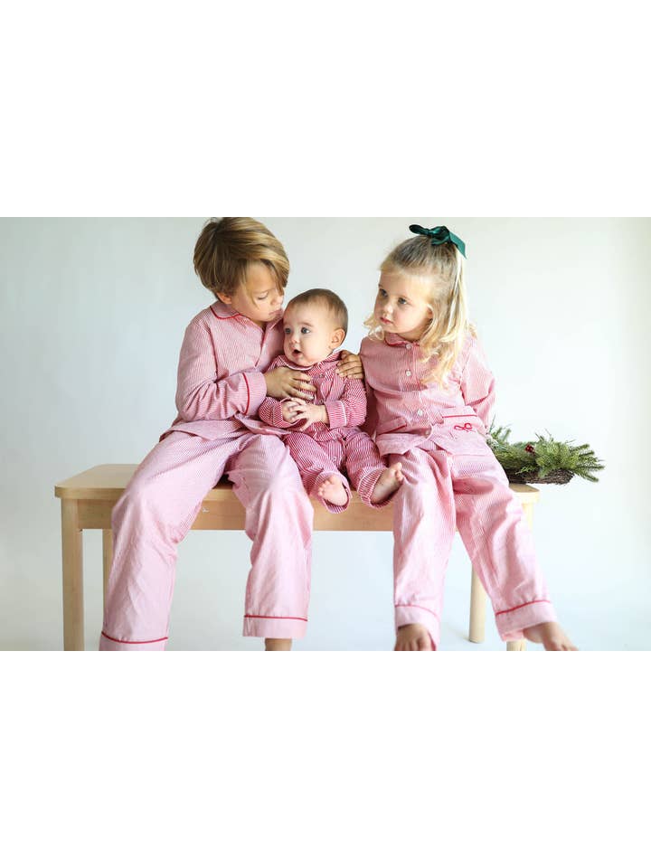 Petite Moss - Wholesale Sleepwear Set - Kids - Joyeux Noël Pajama Set wtih Bow1