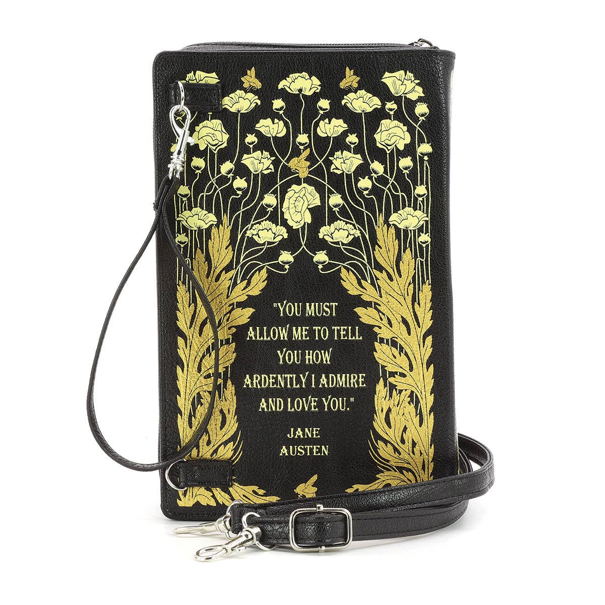 COMECO INC - Wholesale Clutch Bag - Women's - Pride and Prejudice Floral Book Clutch Bag2
