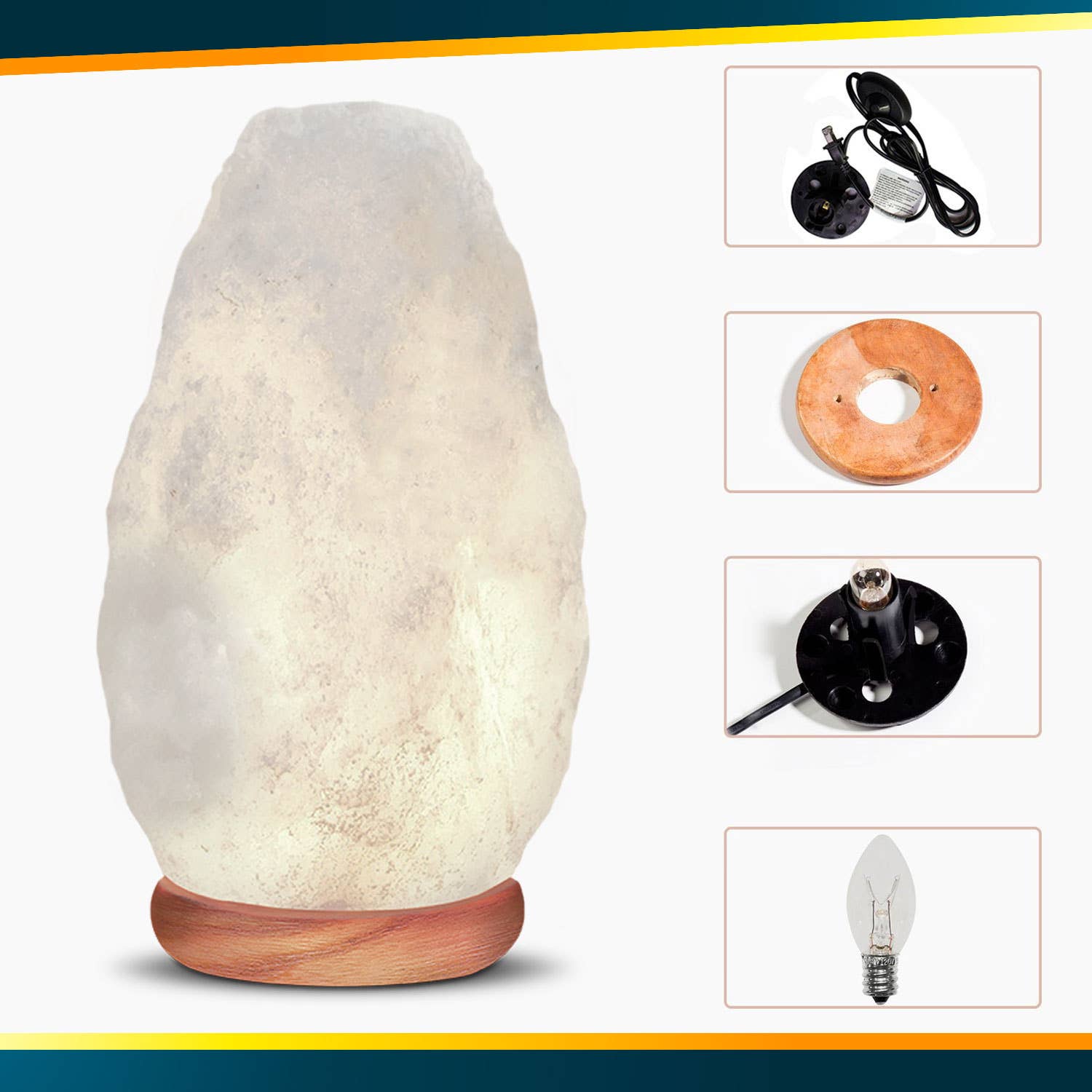 WBM LLC - Wholesale Salt Lamp - Himalayan White Salt Lamp1