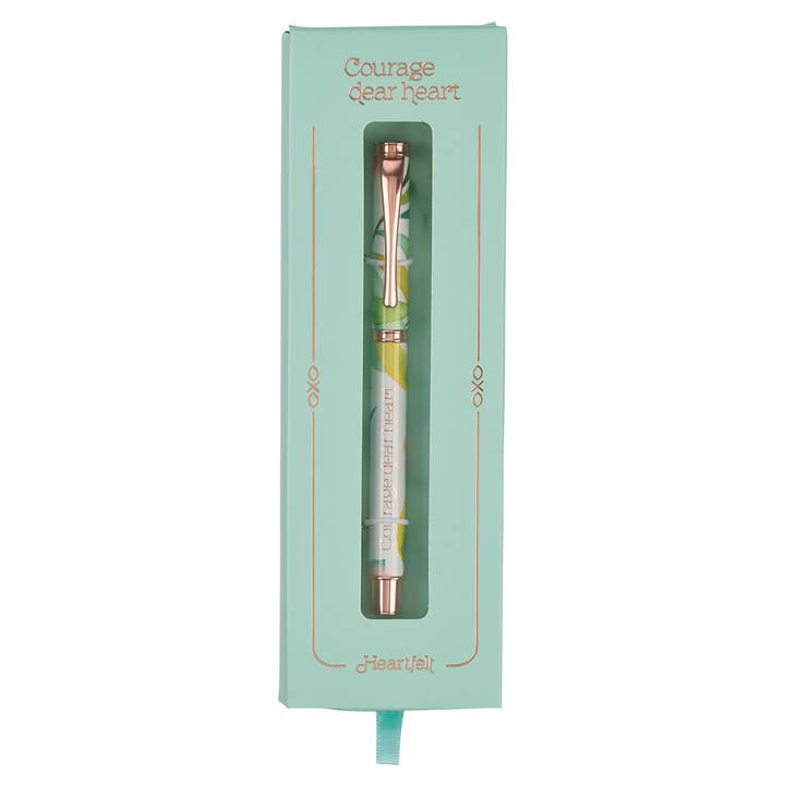 Christian Art Gifts - Wholesale Pen - Pen in Gift Box Orange Blossoms Courage