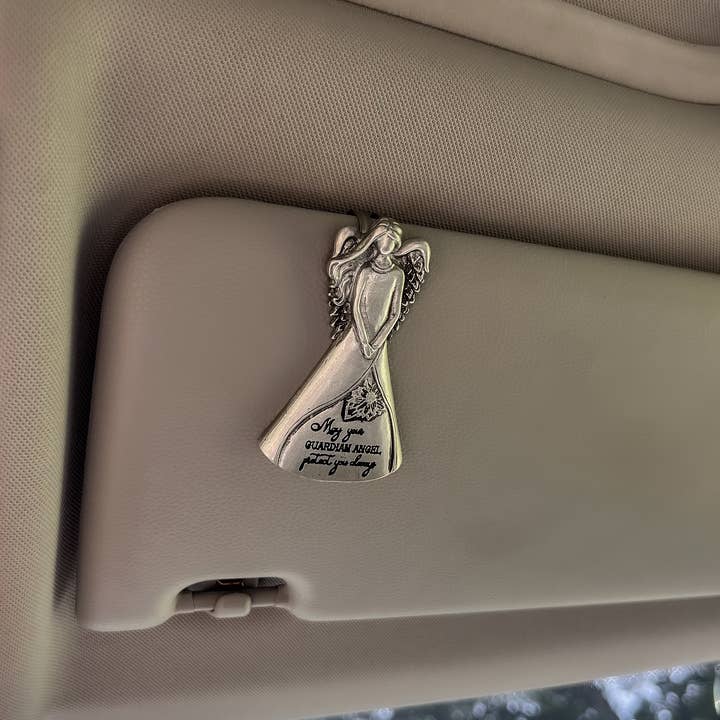 Abbey + CA Gift – Amuleto decorativo para carro – Unissexo por atacado – Clipes de Viseira Anjo da Guarda7