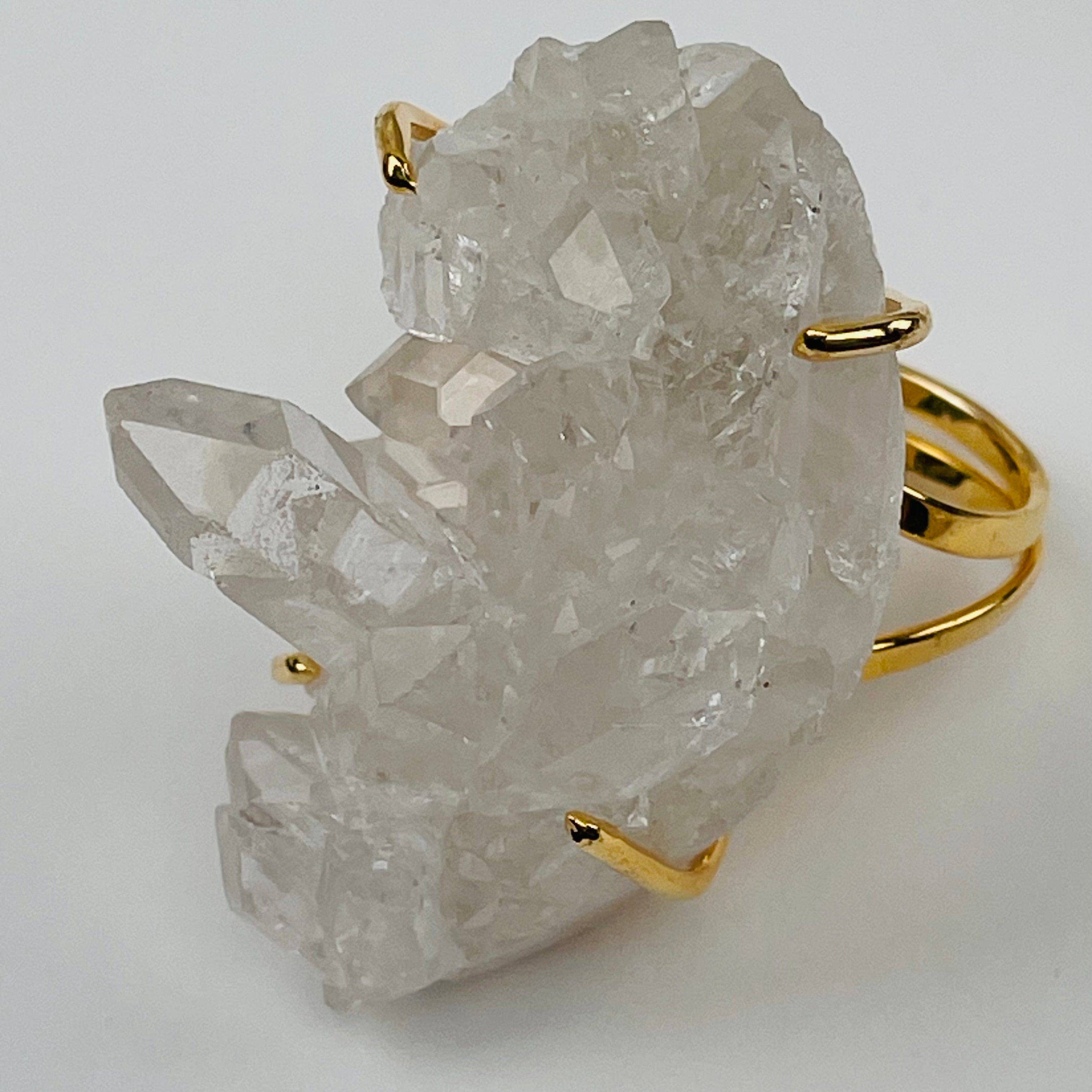 Rock Paradise - Wholesale Cocktail/Statement Ring - Crystal Cluster Ring Amethyst Citrine Crystal Quartz -12