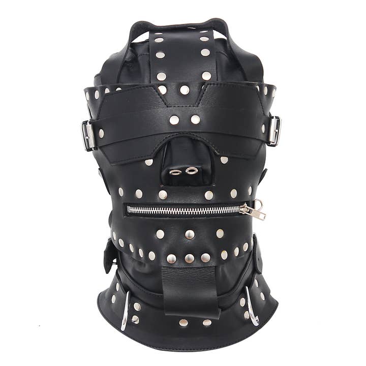 The Master Tanners - Wholesale Sex Toy - BDSM Hood Sensory Deprivation Mask Leather Bondage Hood