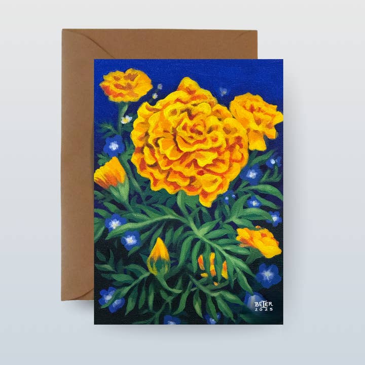 5"x7" Marigold Greeting Card with Kraft Envelope for wholesale by Painting the Southwest