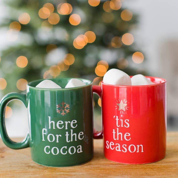 Pearhead - Wholesale Coffee Mug - Festive Holiday Mugs, Set of 2