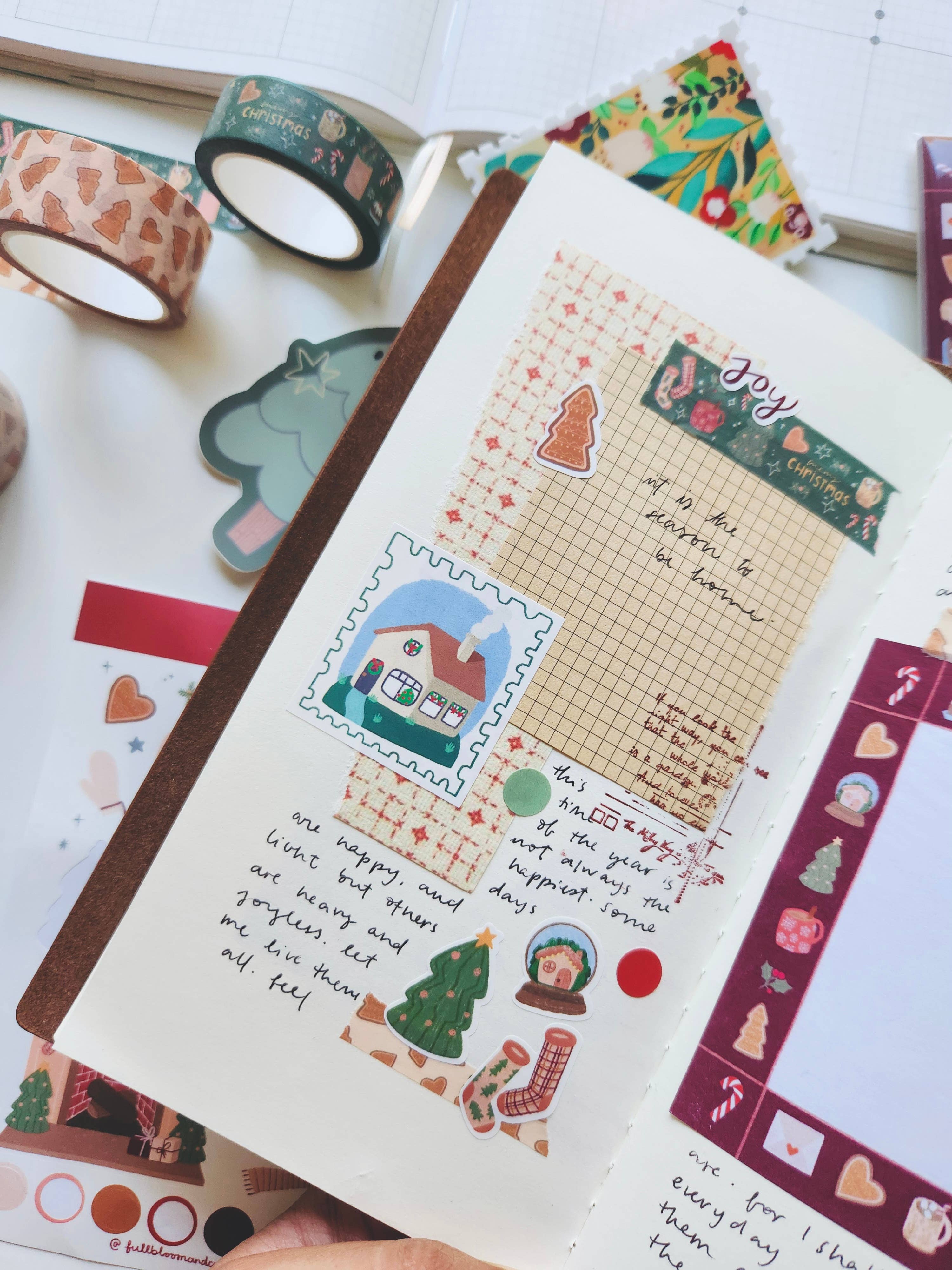 Full Bloom and Co. - Wholesale Sticker - Merry Christmas Sticker Sheet for Journaling and Scrapbook7