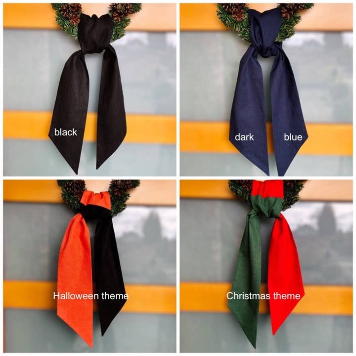 Belle Linen - Wholesale Wreath - 100% Premium Quality Linen Blank Wreath Sash4