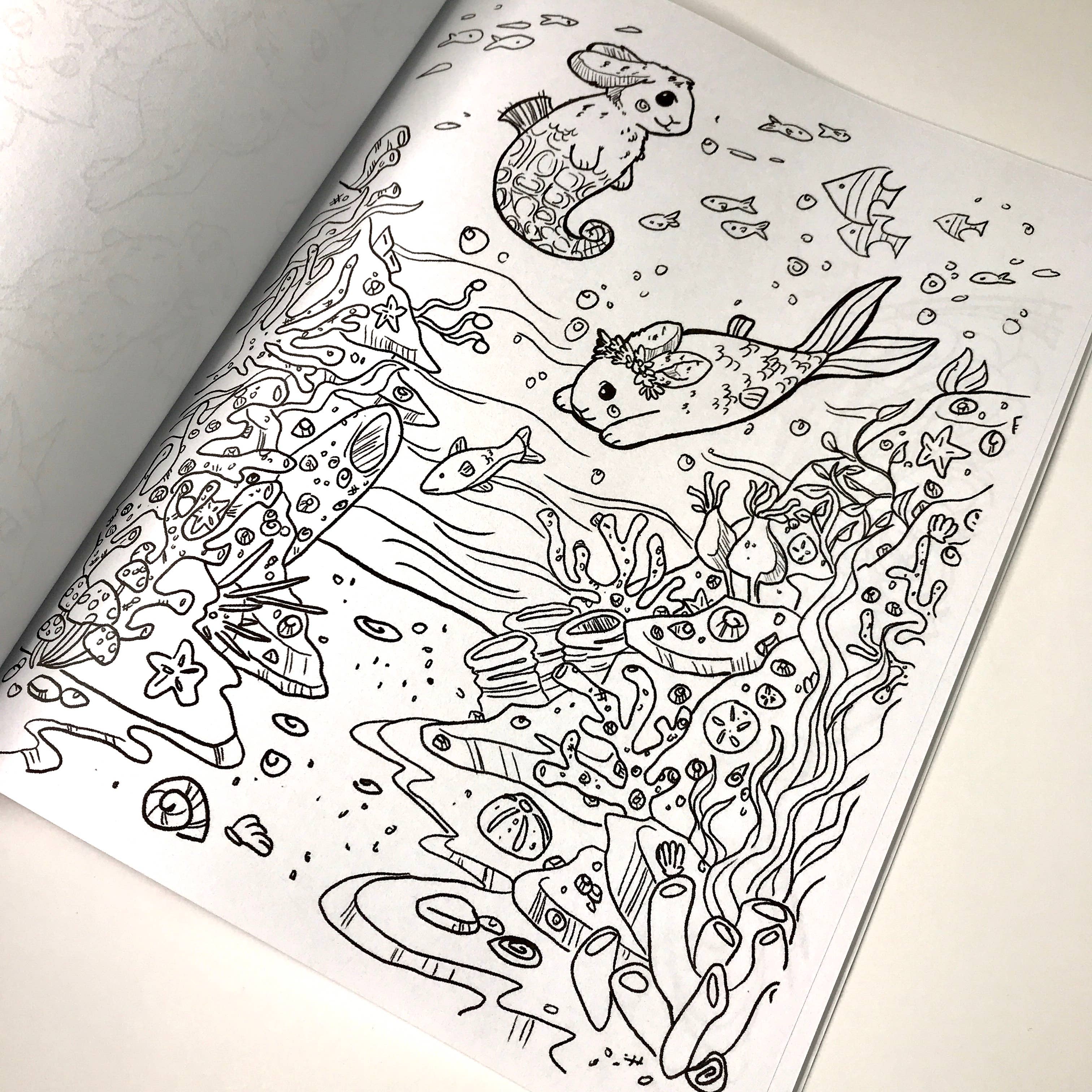 Aquabun - Wholesale Coloring & Activity Book - Adult - Magical Bunnies Coloring Book6