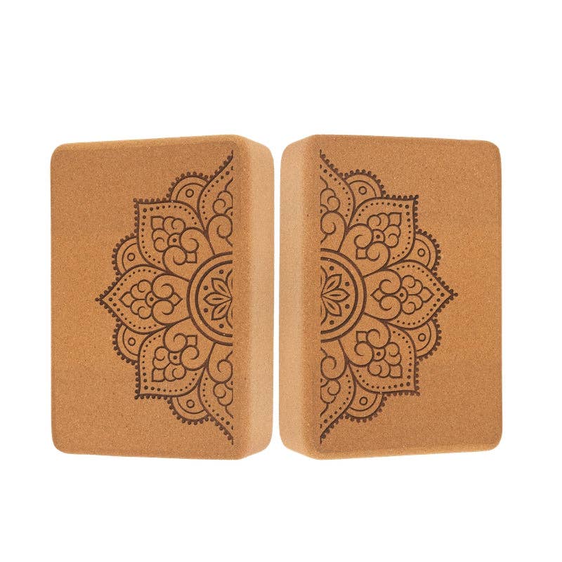 Divasya - Wholesale Yoga Block/Bolster - Cork Yoga Block | medium size | rounded edges | 22.5 x 15 x 7.5 cm5