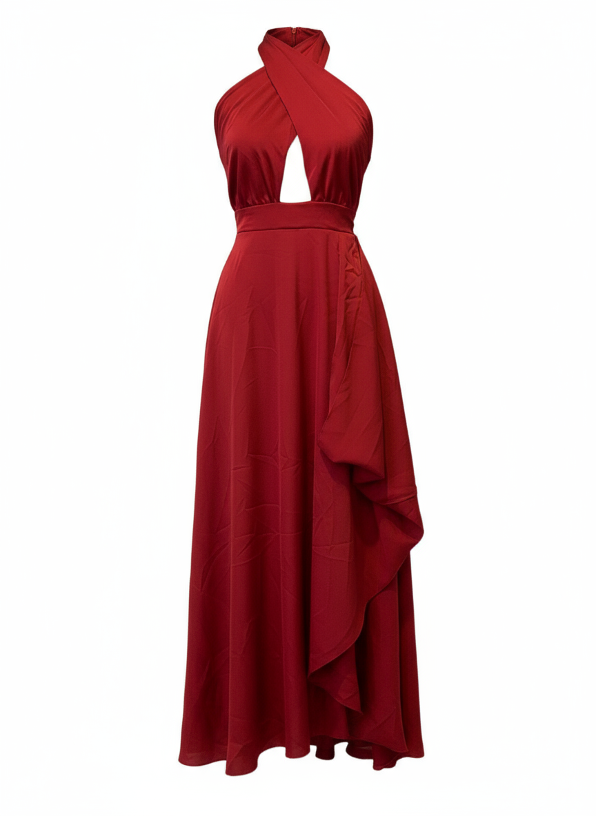 LONG RED INDIAN DRESS 50785 for wholesale on Faire2