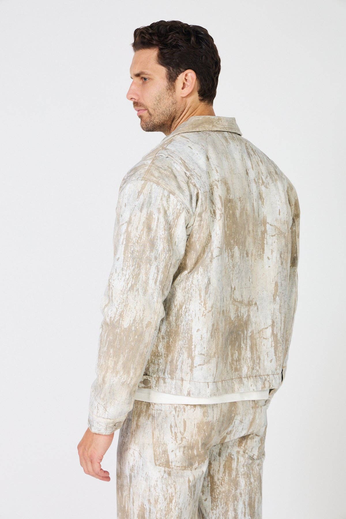 TOP MONDAY - Wholesale Top & Pant Set (NOT Loungewear) - Men's - Paint Effect Denim Set – Street Chic Look for Winter2