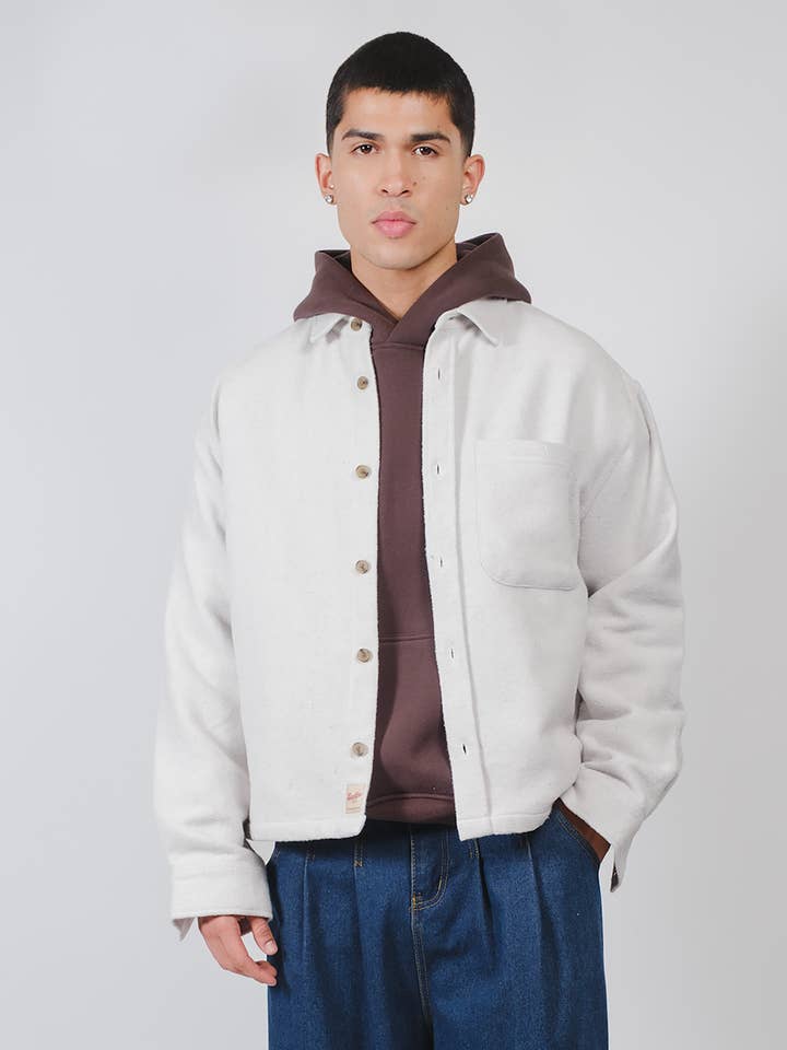 Casaco Jacquard Tecido Quadrado por atacado de Brooklyn Cloth