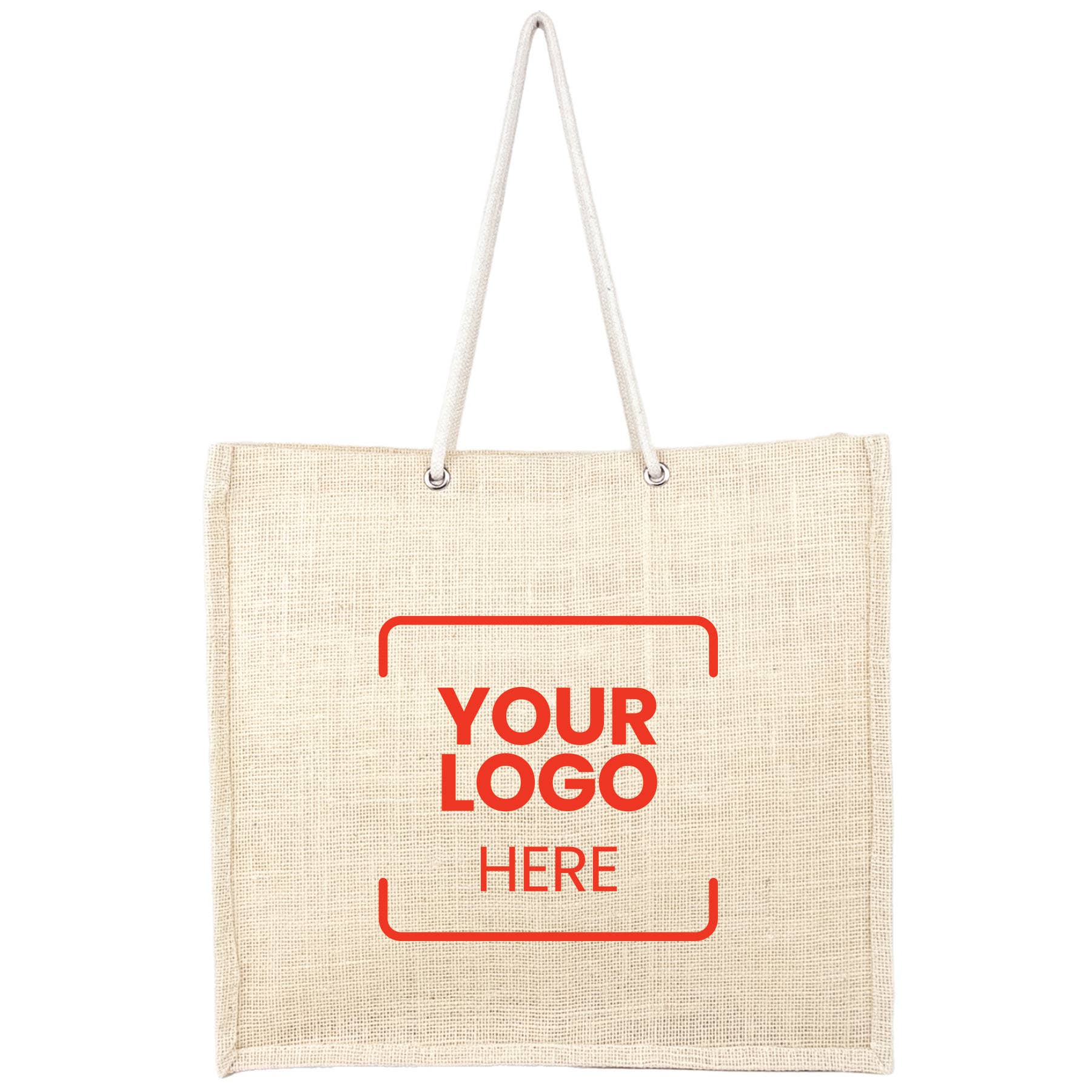 US Bags – Sacola - Unissexo por atacado – Saco de Juta Branco de Marca | Presente de Mercado Reutilizável com Pregas0